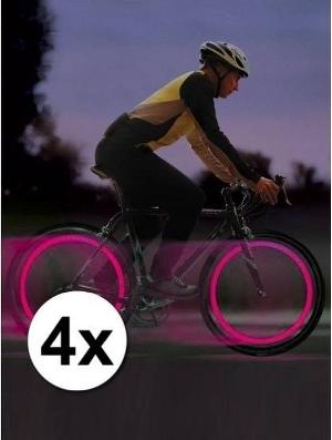 Bekijk leuke cadeautip : Fiets ventiel LED lampjes roze 4x stuks